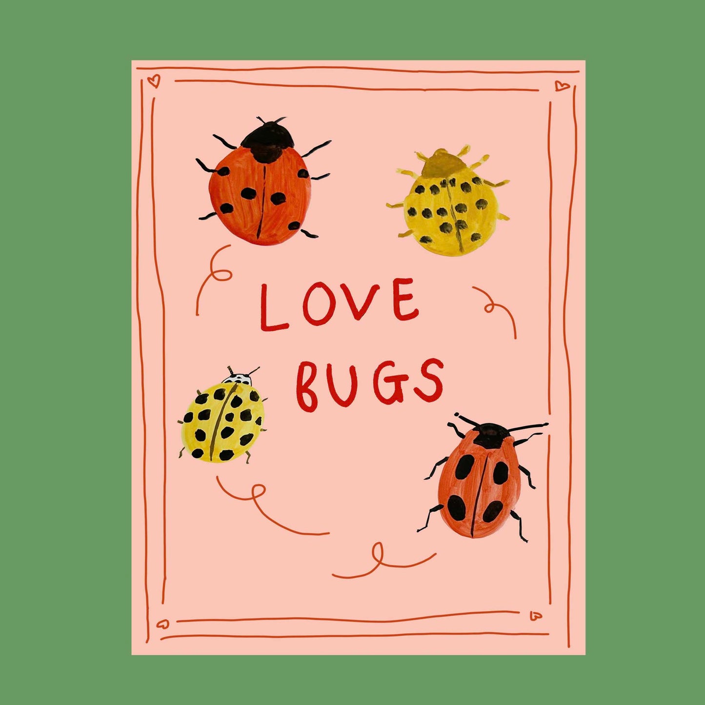 Love Bugs Ladybird print