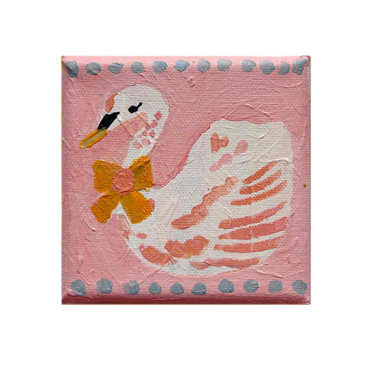 swan mini original painting